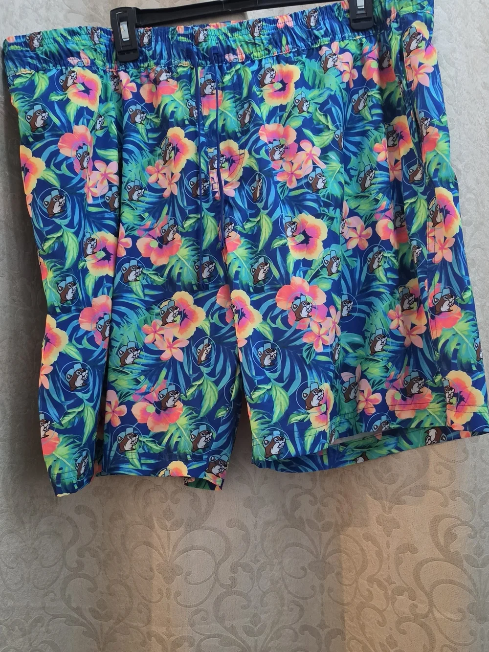 Buccees Tropical Floral Button-Up Shirt and Swim Trunks